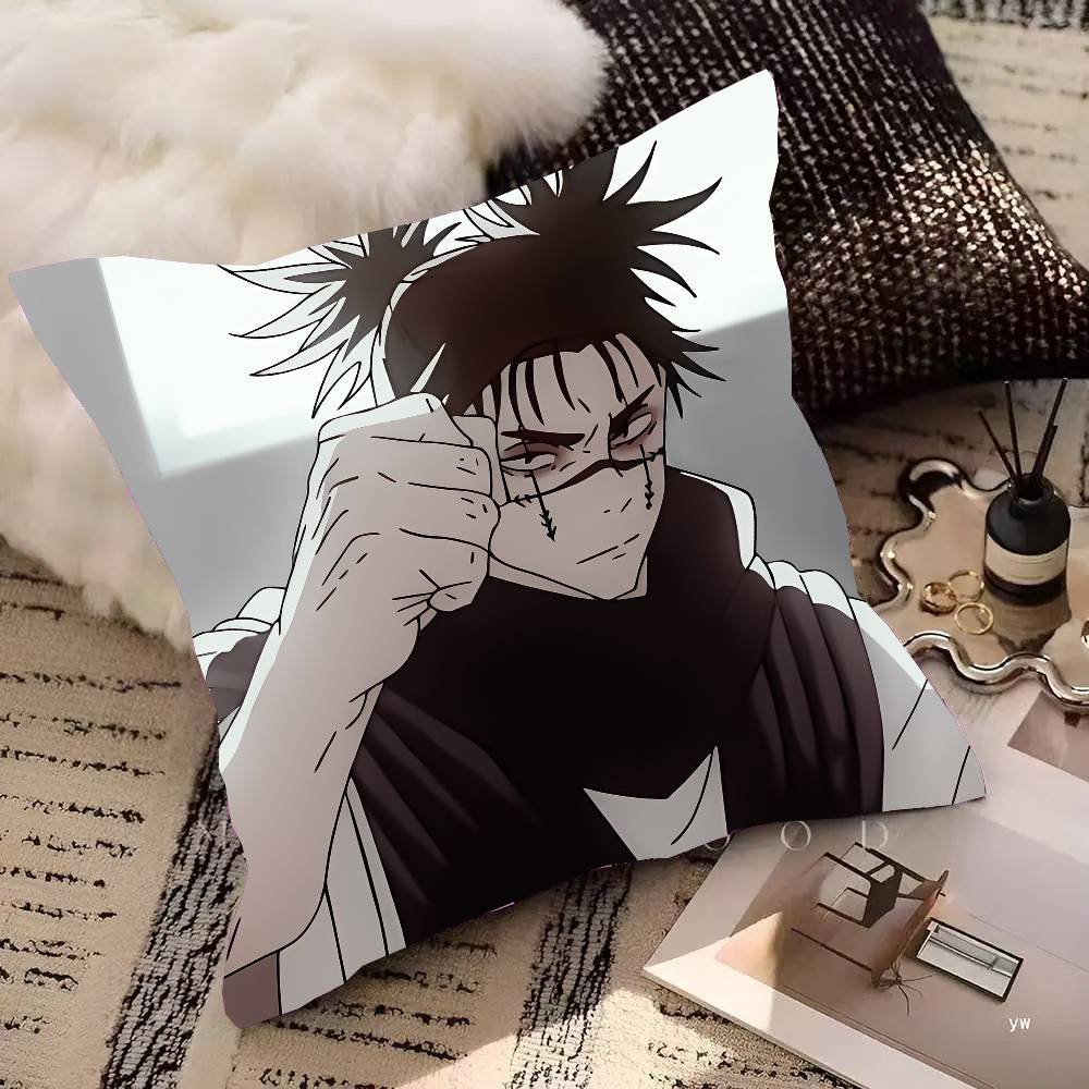 Choso Jujutsu Kaisen Anime Povlak na polštář Módní čtvercový povlak na polštář Ložnice Pohovka Místnost Ins Dekorace Volný čas