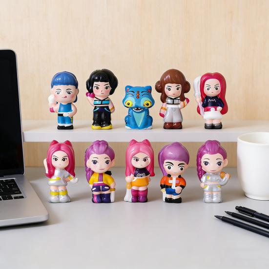 Anime Quetschspielzeug Langsam aufsteigende Figur Weiches Fidget Toy mit süßem Charakterdesign Tragbares Stressabbau-Entspannungs-Gadget für Fans Sammler