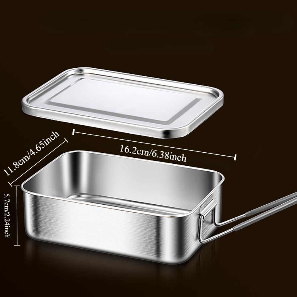 

Многосекционный портативный ланч-бокс бенто из нержавеющей стали, герметичный ланч-бокс, прямоугольный контейнер для хранения еды