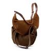 Casual Frosted Split Cow Leather Dumpling Bag Women's Cross Body Underarm Suede Bag