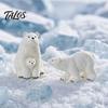 Snowy Landscape Diorama Supplies Polar Bear Resin Mini Figurines, Mother Baby Miniature Ornaments for Weatherproof Outdoor Miniatures Succulents Pots
