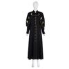 Medieval Stage Priest Cloak With Printed Design For Halloween Cosplay And Theater