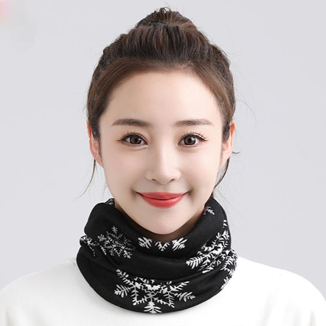 

Винтажный снуд с узором снежинок, набор в стиле бохо, мягкий, теплый, эластичный, шапки, зимний, для улицы, ветрозащитный, холодозащитный, защита шеи