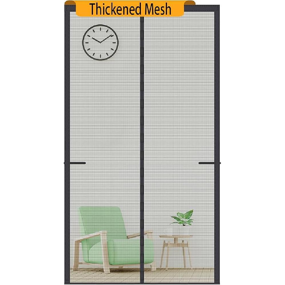 Upgraded Magnetic Screen Door Thicker 250g/m² Reinforced Mesh,36 Longer Magnets,Door Screen Magnetic Closure for Single Door,Heavy Duty Door Net