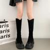 Stretch Women Knee High Boots Fashion Back Zippers Long Booties Autumn Winter Square Heel Ladies Shoes