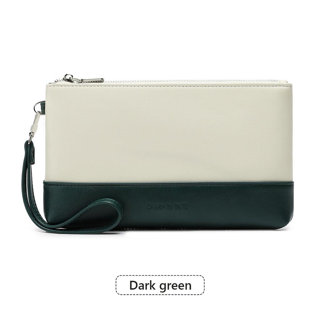 New Multi-functional Women's Clutch Bag Splicing Contrasting Colors Fashionable Handbag Simple Large-capacity Mobile Phone Wallet