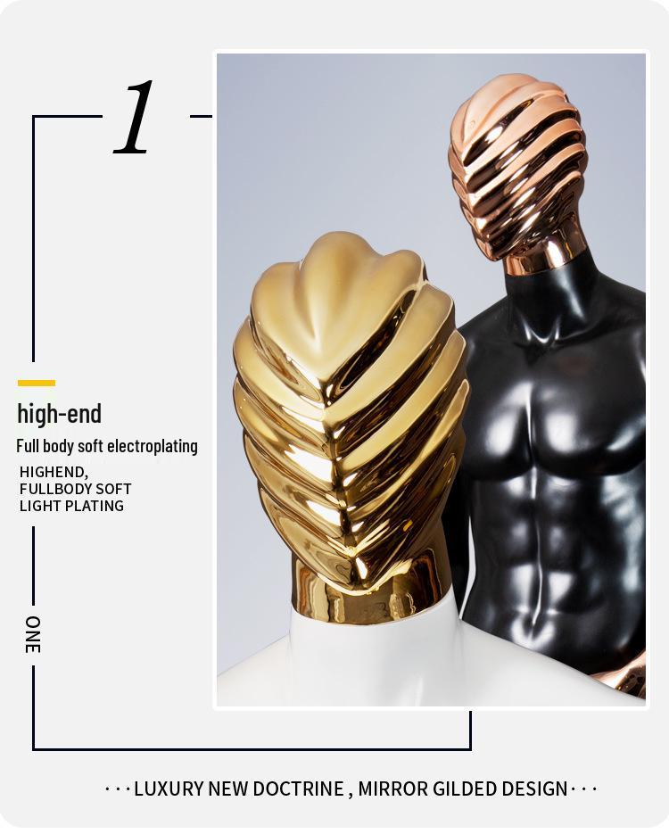 Manequim Europeu-Americano de Alta Qualidade: Preto e Branco com Face Galvanizada