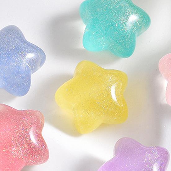 10 bucăți mărgele stea, culoare strălucitoare, ornamente drăguțe din rășină, bijuterii, artizanat, accesorii pentru husa pentru telefonul mobil