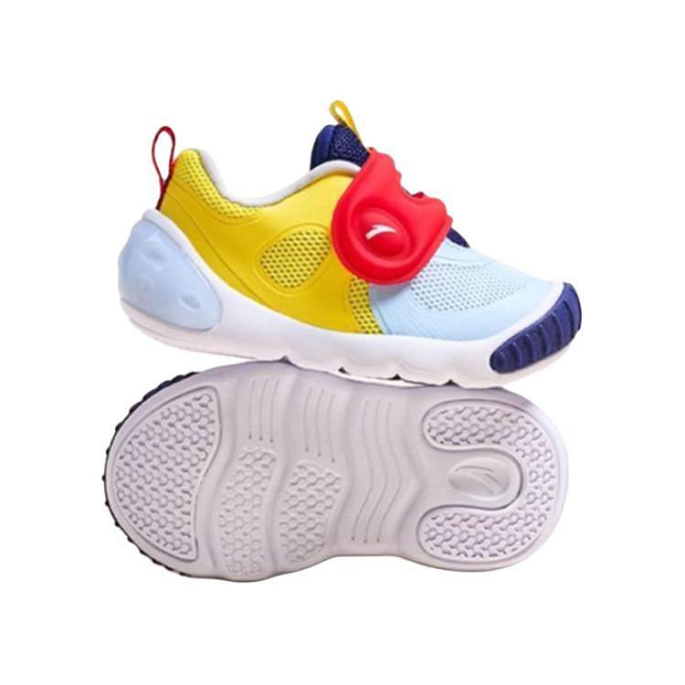 Anta Kids 5U Comfortable Non-Slip Lightweight Low-Top Walking Shoes Baby Shoes Sky-Blue Durian-Yellow Classic-Red 312430003-2