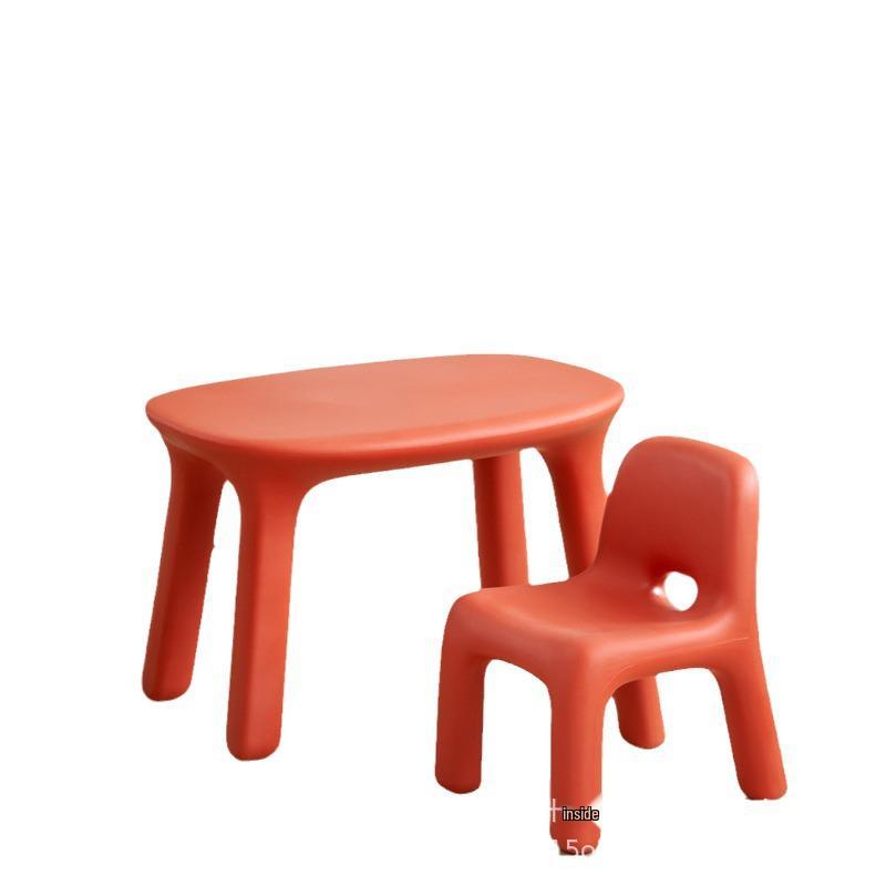 Children's Table & Chair Set: Writing Table, Dining Table, Learning Stool, Low Plastic Stool with Backrest for Kindergarten.