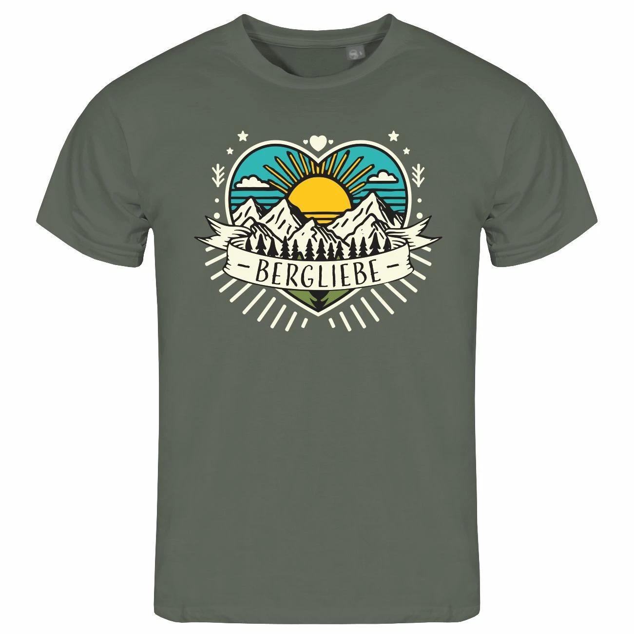 Mens T-Shirt I Love The Mountains S to XXL Hiking Alps Holiday Travel Nature S