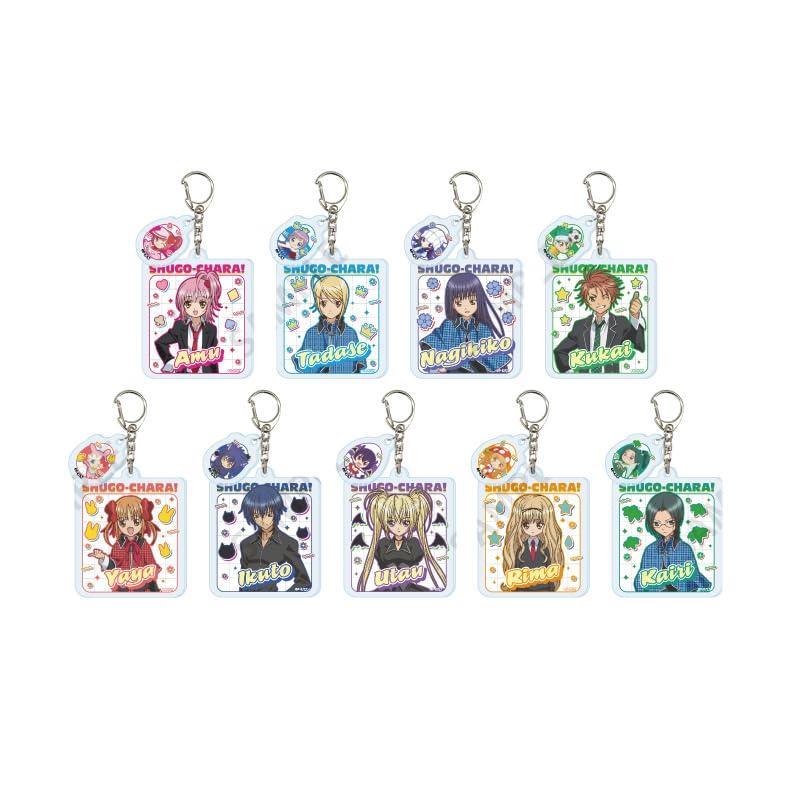 ТВ-аниме «Shugo Chara» 01 [Официальная иллюстрация] Акриловый брелок с деталями, Коробка из 9 штук