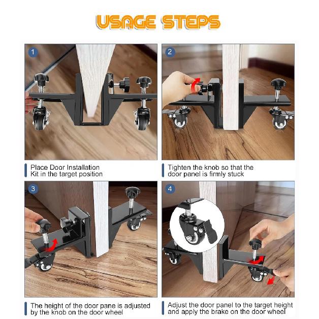 Tür Einbau Dolly Türpaneel Handhabungswagen 360º Drehung Translating Roller Schwerlast Türpaneel Wagen Board Dolly