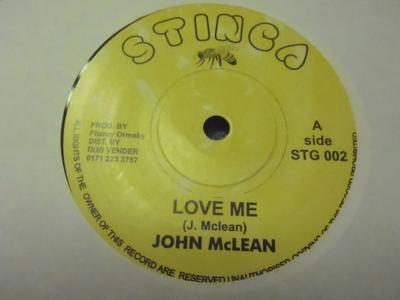 7inch Record JOHN MCLEAN - Love Me STG002 Stinga UK Reggae, Ska & Dub Used