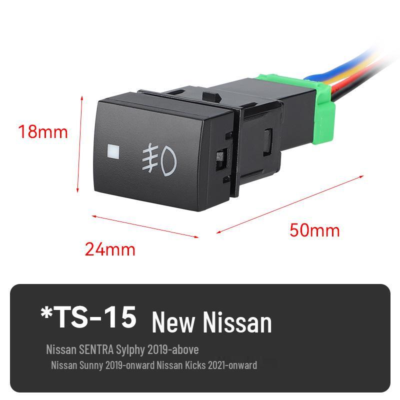 Universal Car Fog Light Switch for Toyota, Honda, Nissan, Renault, Mitsubishi, Isuzu, Hyundai - Button & Modification Compatible