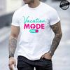 Vacation Mode On Printed Women Mens TShirt Oversized Travel Graphic Tees TShirts for Women Tees Streetwear Short Sleeve