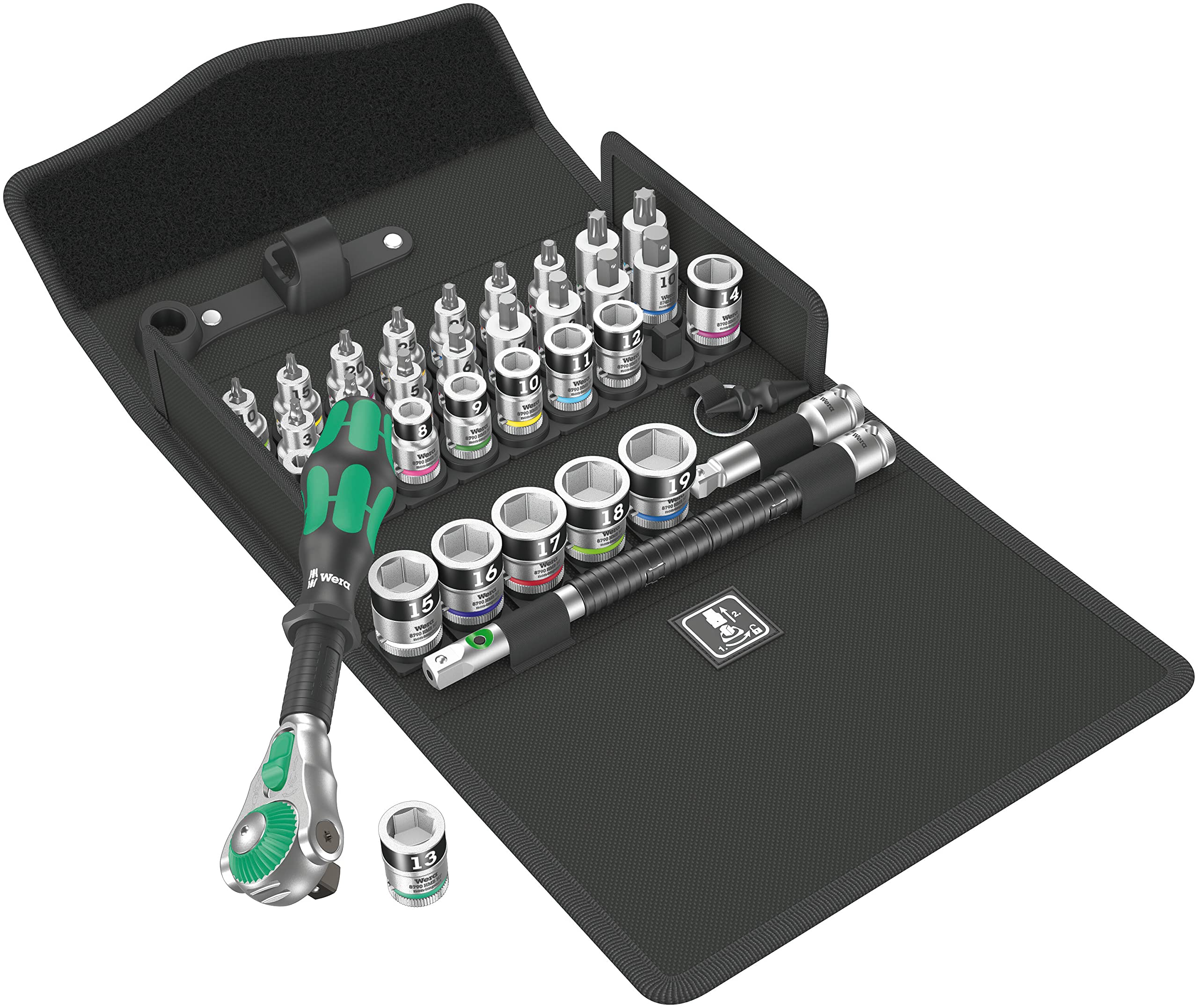 

Wera 05003536001 8100 SB Zyklop Speed Ratchet 35 Pieces Japanese Import All-in Set, 3/8 Drive, [Regular Product] срібний