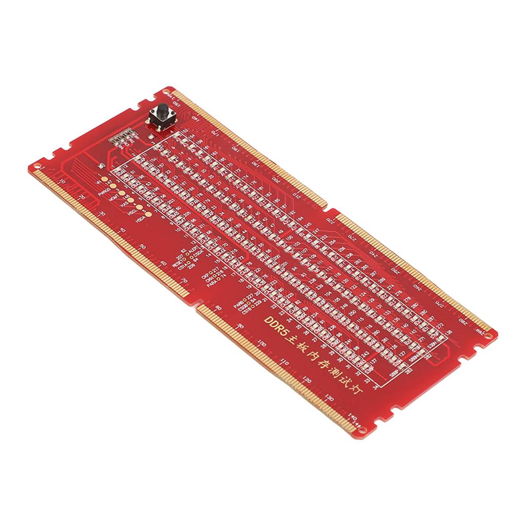 DDR5 RAM Memory Slot Tester Card with LED Lights Portable for PC Motherboard RAM Memory Maintenance