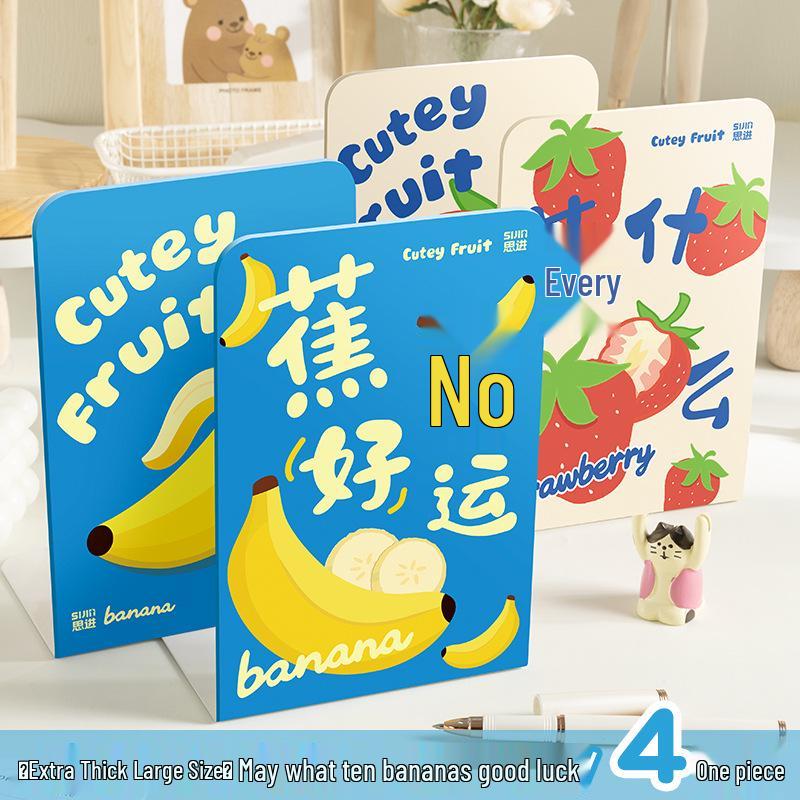 Cute Metal Bookends for Students - Book Clips & Desktop Storage Supports