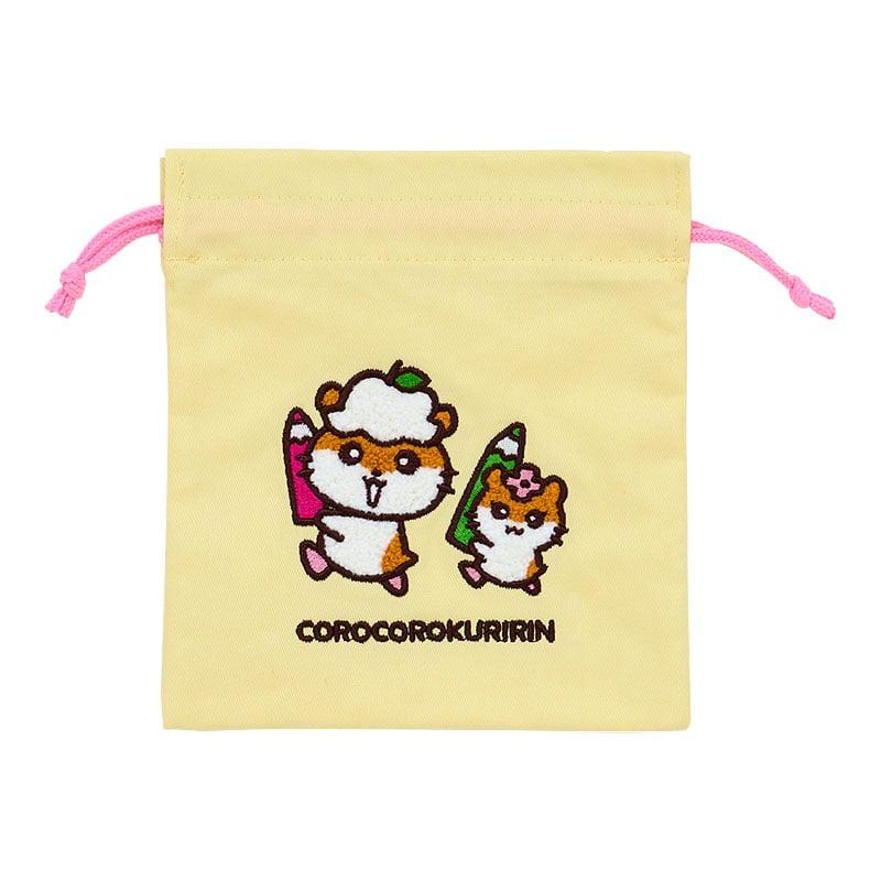 

Sanrio COROCOROKURIRIN Двойная вышитая сумка-мешок на шнурке Sagara ( Ретро ) NEW