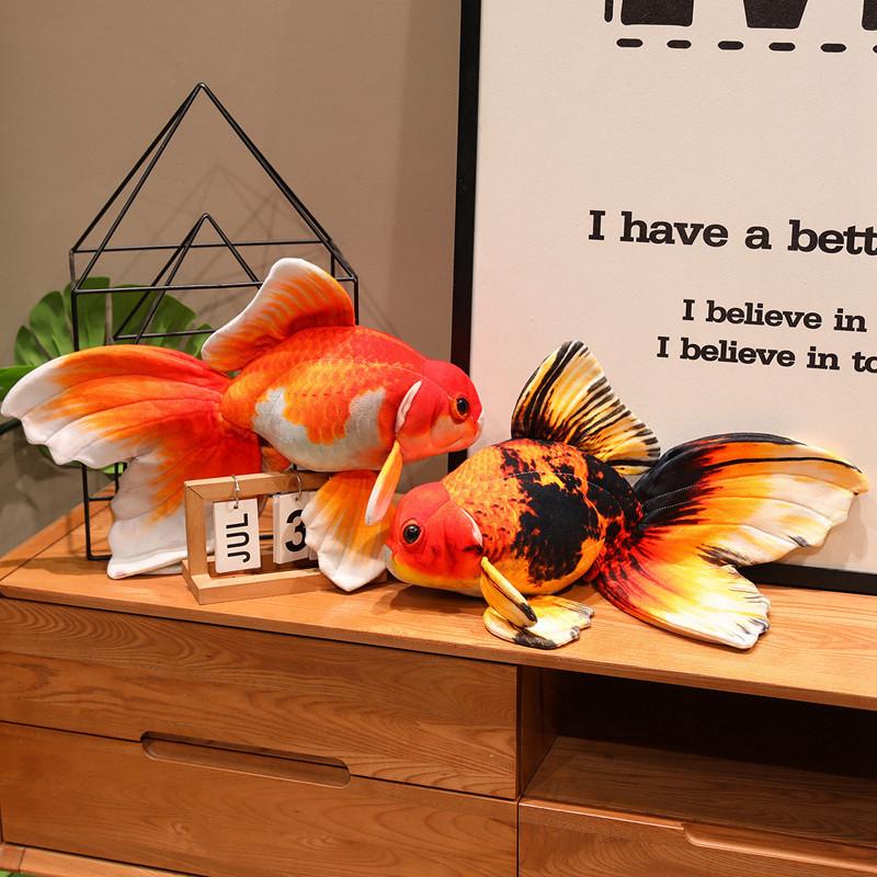 50cm Goldfisch Simulation Plüschkissen Stofftier Unterwassertier Kissen Sofa Stuhl Dekoration Geschenk