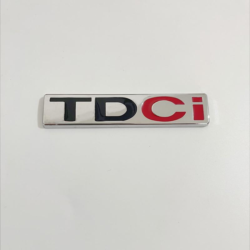 BAZQ7 3D Metal Logo TDCI Badge Car Front Grill Emblem Trunk Decal For Ford Fcous Mondeo C Max Fusion Fiesta TDCI Sticker Accessories
