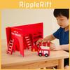 Scene Wooden Fire Construction Building Block Toys  For Kids Interactive Play
