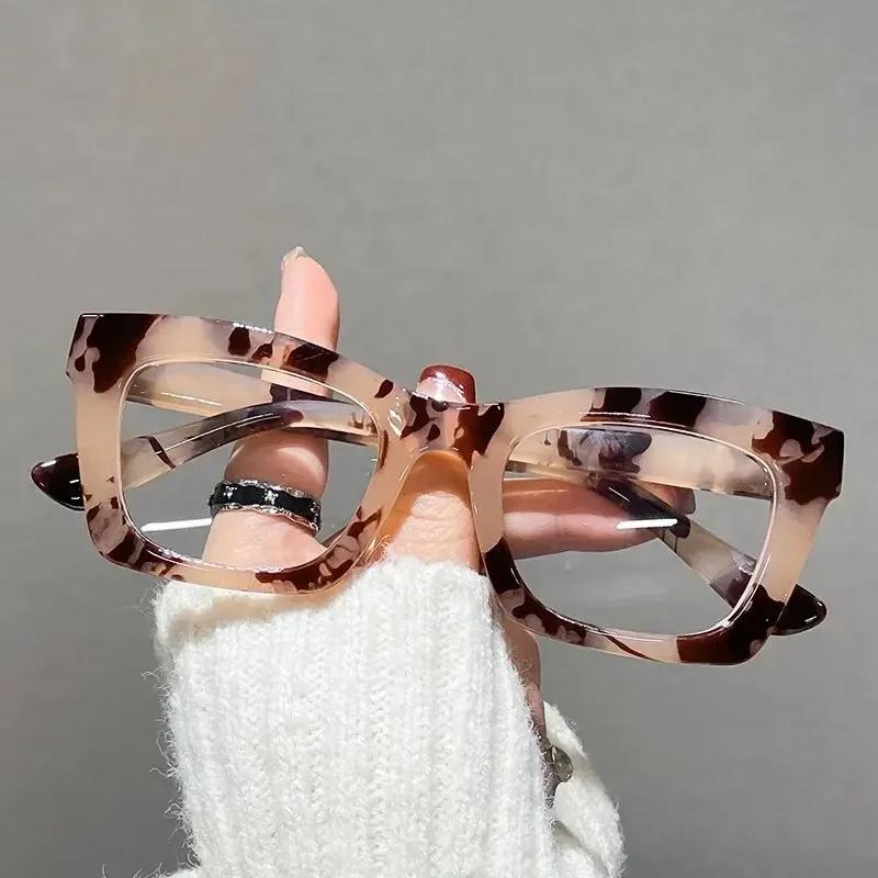 Japanese Korean Square Frame Glasses Women Retro Harajuku Eyeglasses Clear Reading Spectacle Blue Light Blocking Eyewears