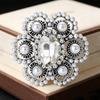 Baroque Style Brooches for Women with Rhinestones Pearls Unisex Design for Elegant or Formal Attire