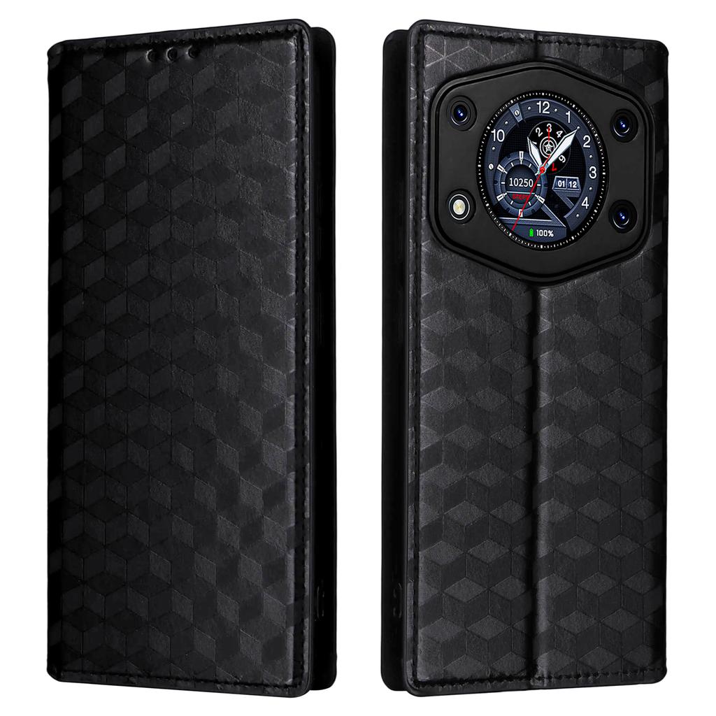 Pro Cubot A30 Pouzdro Peněženka Kosočtvercový Potisk Kožený Kryt na Telefon