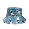 Spring and Summer New Shark Pattern Bucket Hat European Beautiful Women Outdoor Fashion Sun Hat Double-sided Can Wear Basin Hat