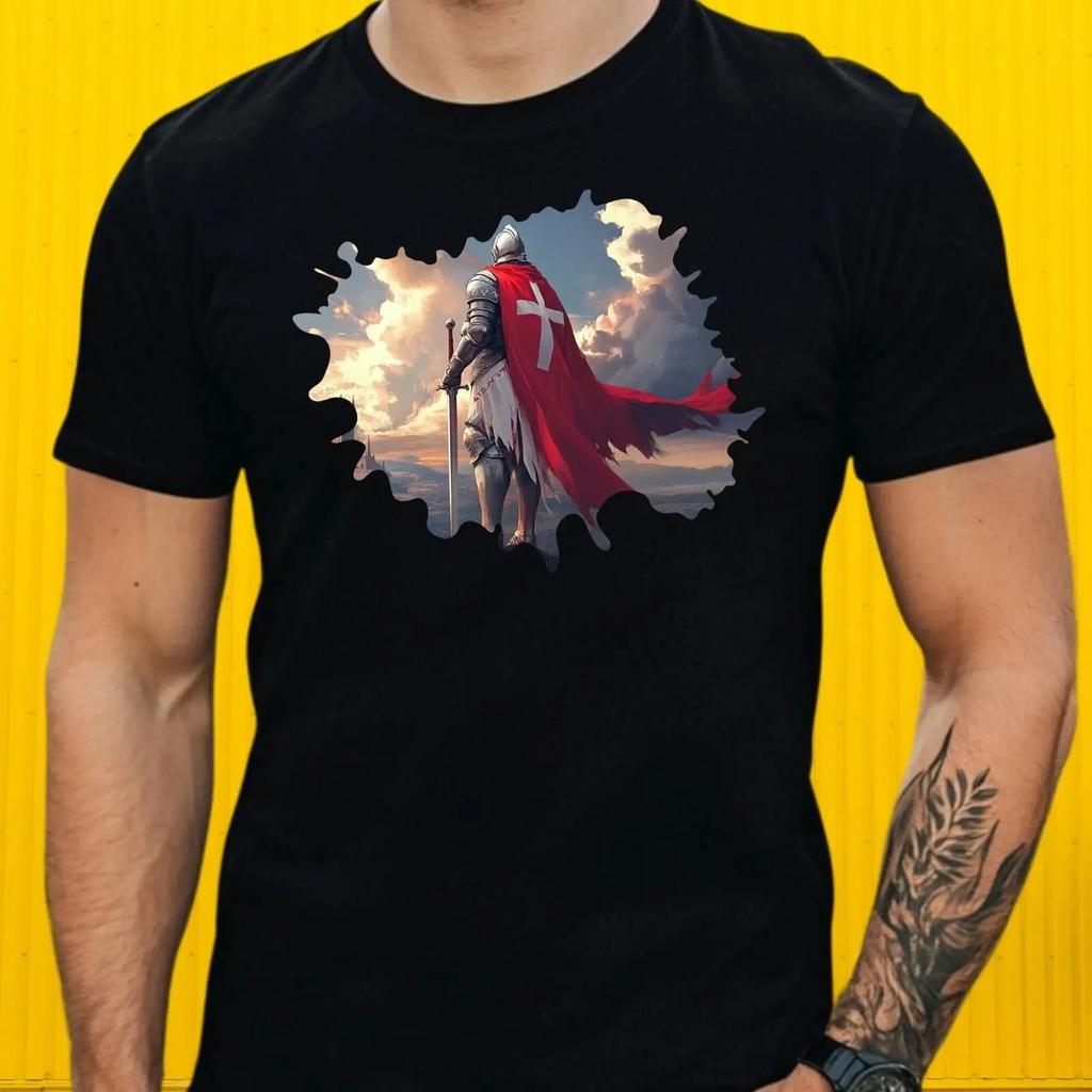Herren T Shirt Ritter Der Roten Kreuzes Baumwolle Gre Xs Bis 5xl Vintage Stylish Casual Versatile Breathable Unisex