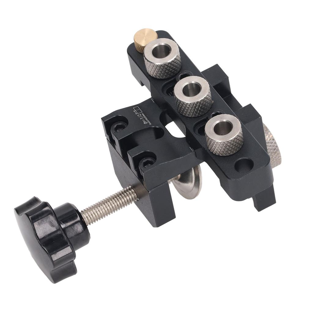 3 in 1 Pocket Hole Jig Kit Aluminum Alloy Woodworking Drilling Locator Round Wood Dowel Drill Guide Kit