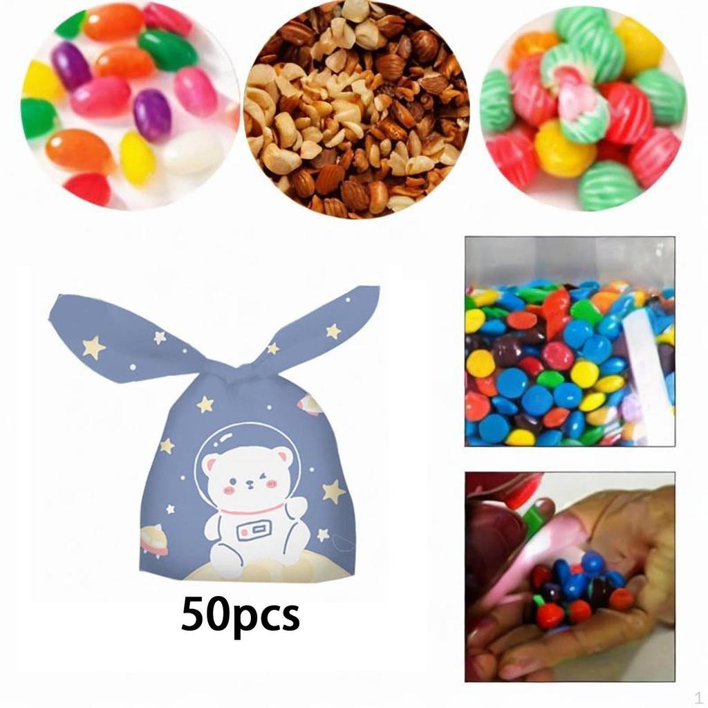 50 Pieces Easter Goodie Bags for Gift Cookie Packing Cute Treat