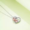 Stylish Pendant Heart Necklace In Rose Gold Color With Unique Animal Design All For