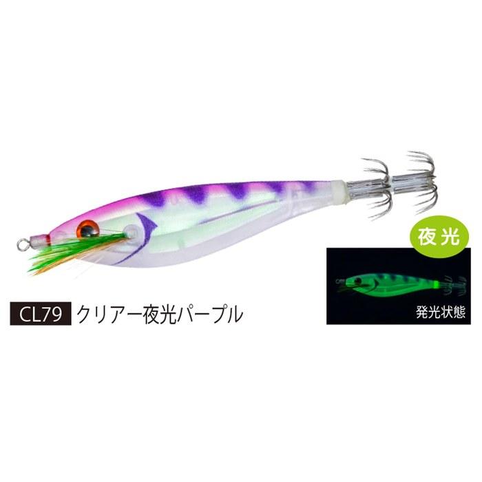 YO-ZURI Ultra 3D Cloth Wrap M2 S:95mm Clear Glow Purple Squid Fishing S(95mm)