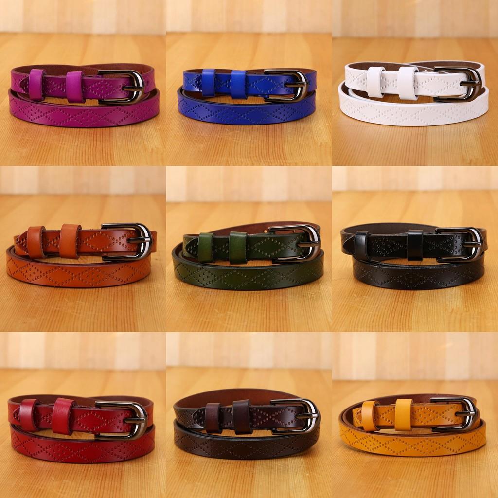 Classic Genuine Leather Belt For Women With Alloy Buckle For Casual Wear