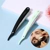 Професійна ручна бритва Straight Edge з нержавіючої сталі Sharp Barber Razor Складна бритва для бороди з лезом