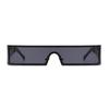 YK millennial futuristic punk style rectangular one-piece sunglasses men and women round face hip-hop mechanical sunglasses