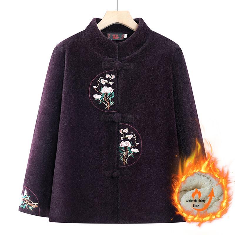 

Женское зимнее пальто на флисовой подкладке - Костюм Тан для пожилых и для ношения в год Бэнминнян 3XL (recommended 110-125 jin)