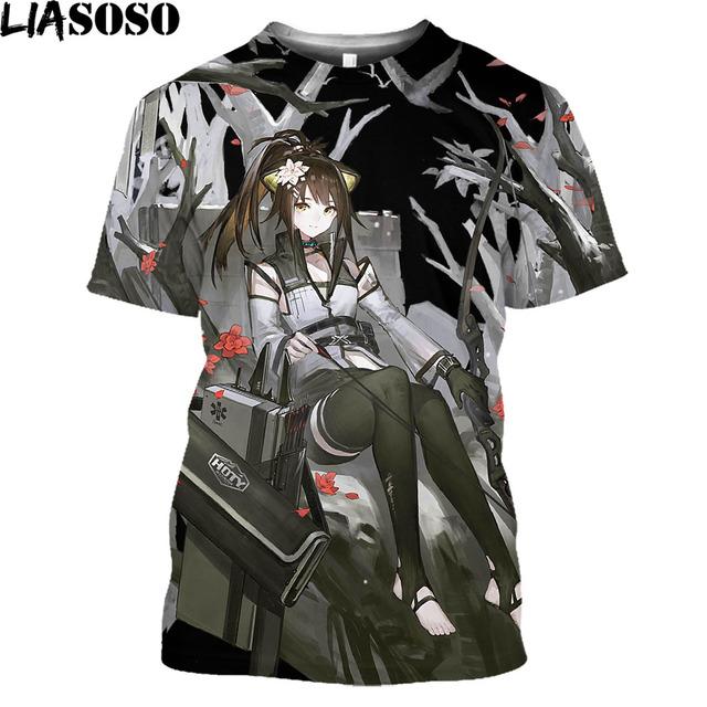 Anime Arknights 3D Printed T-Shirts Men Women Game Cosplay Sexy Gril Graphic Tee Casual O-Neck Summer Ovesized T-Shirt