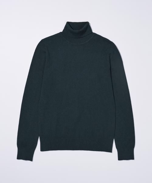 210EDIT Men'S Cashmere Blended Turtleneck Knit [Dark Green]_Zz4Sw012