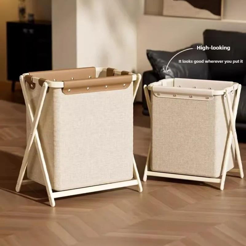 Stylish Foldable Laundry Hamper - Extra Large Capacity Dirty Clothes Basket, Portable Storage Organizer for Home Bedroom Closet