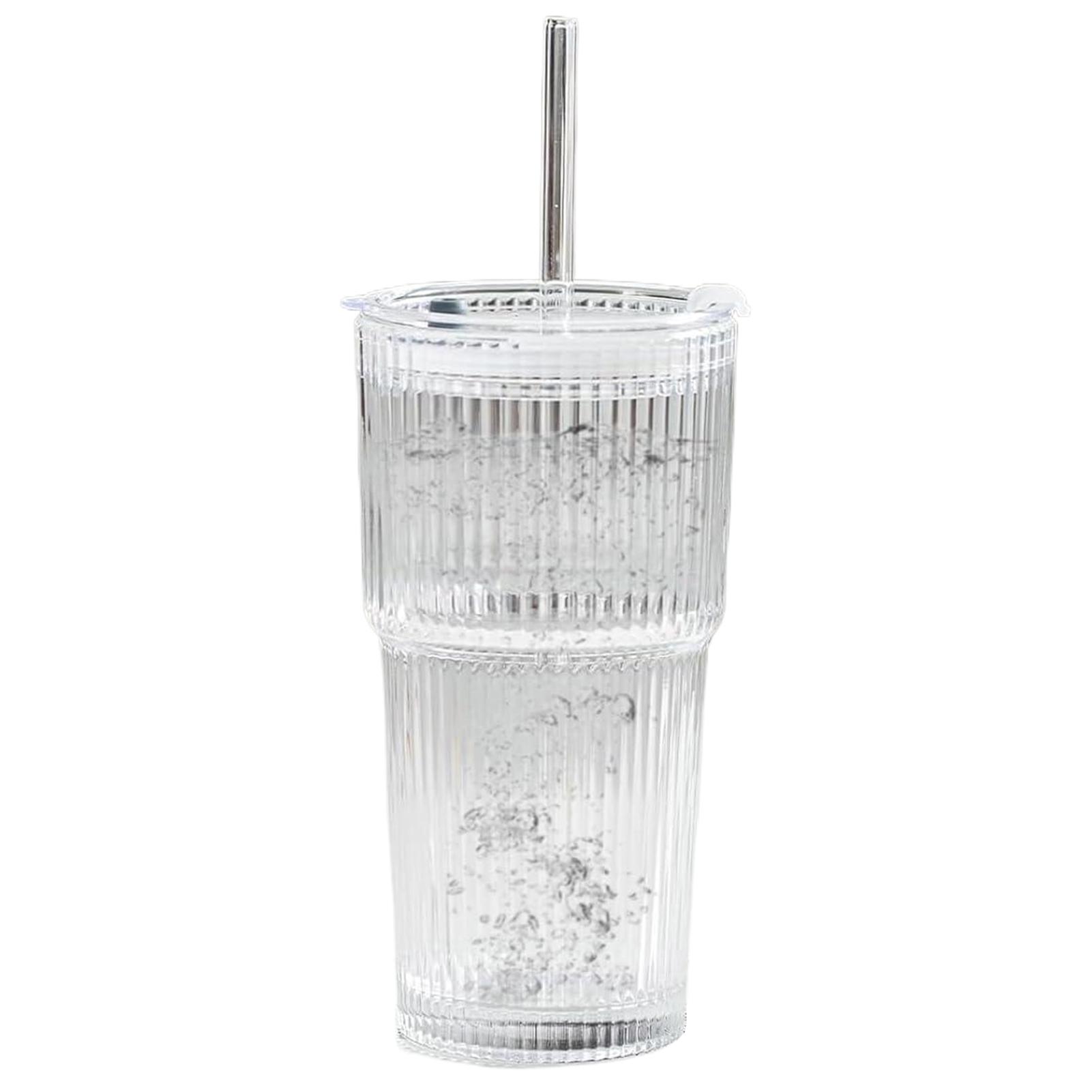 

Sturdy And Durable Glass Iced Coffee Cup With Leak-proof Lid And Wide Mouth Opening When Feel Tired
