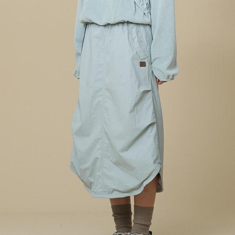 Reversible Velvet Skirt Dark Mint
