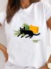 Fashion Short Sleeve Ladies 3D Print Women's T-shirts Cat Graphic Animal Pet Love Style Clothes Summer Female T-shirts