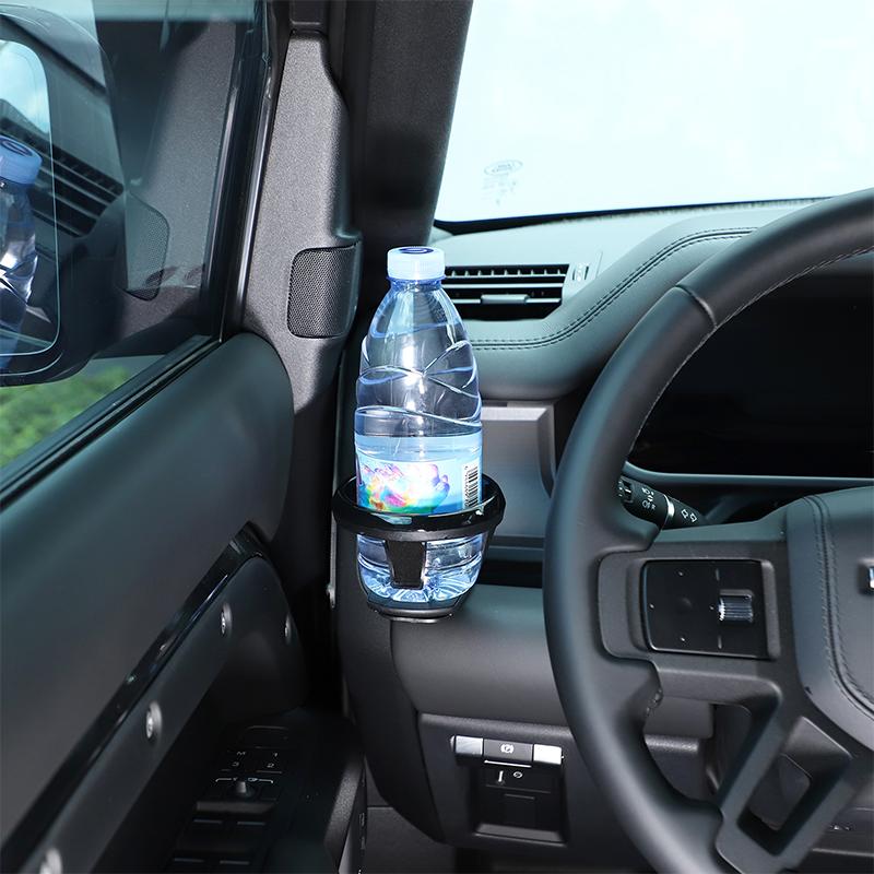 Carbon Steel For Land Rover Defender 90 110 2020-2026 Car Center Console Driver's Cup Holder Car Interior Accessories