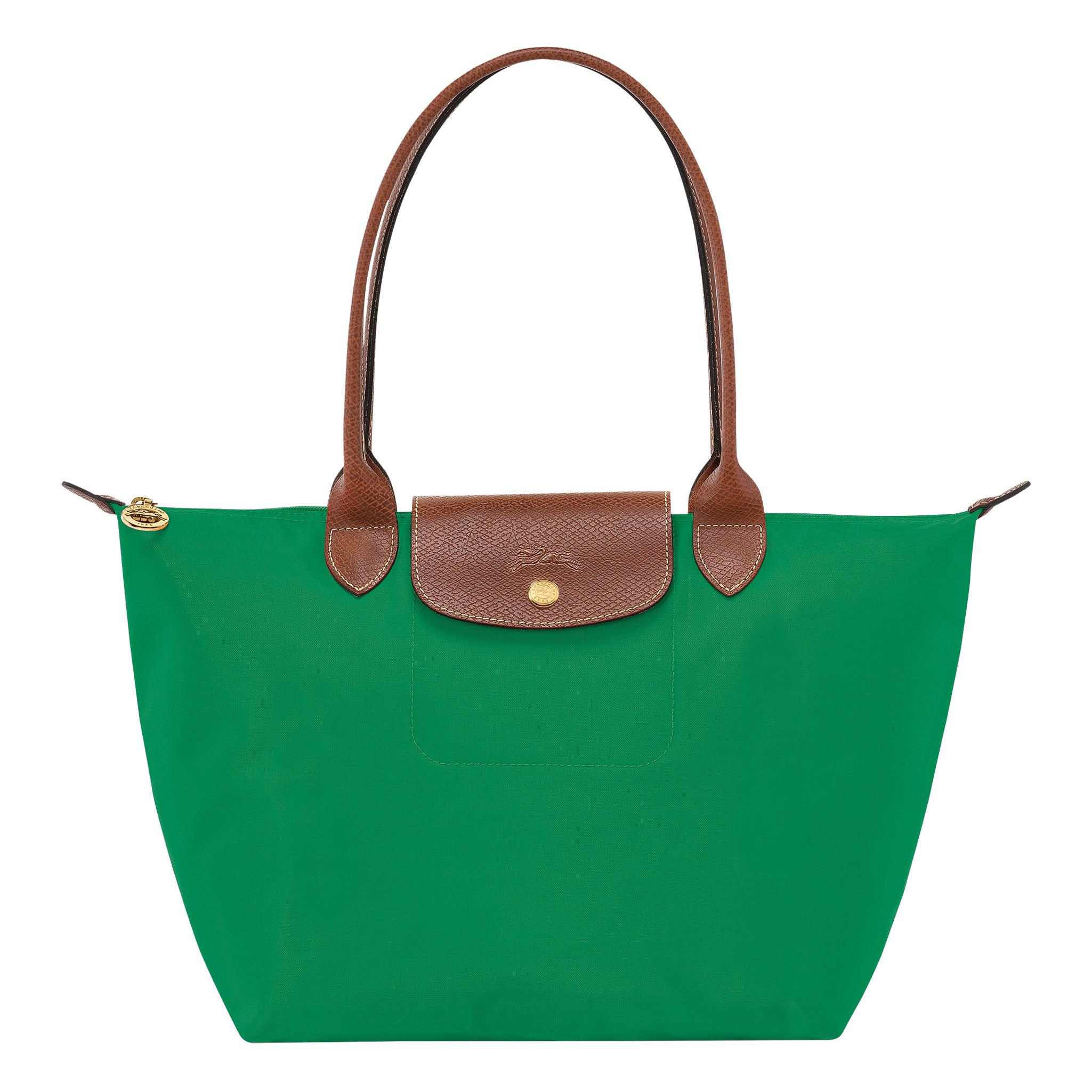 Longchamp Printed Logo Coated Nylon Canvas Tote Bag Shopping Bag Shoulder Bag Women tote Green L2605089P88 Green