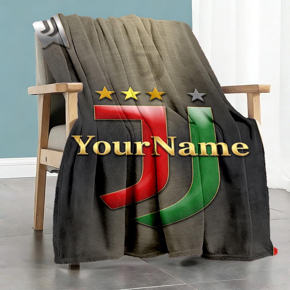 Juventus Personalized Name Blanket Cozy Personalized Blanket Soft & Cozy for Bedding Seaside Picnics Office All-Season Use