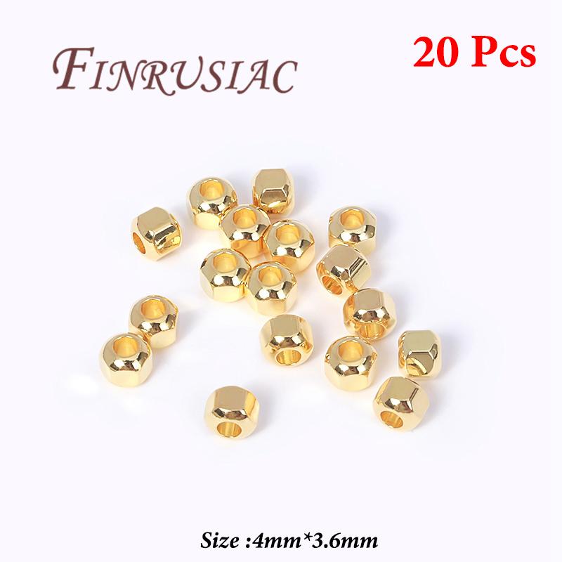 18K Gold Plated Metal Beads,Spacer Beads For Bracelets,Separator For Bead,DIY Jewelry Accessories,Necklace Bead Findings